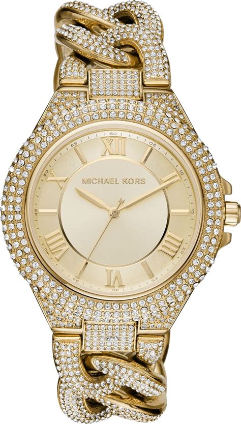 michael kors camille gold tone pavé glitz watch|Michael Kors camille.